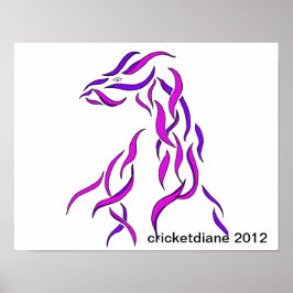 Ovanligt förekommande Ribbon Dragon - CricketDiane Poster