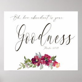 Ovanligt Godhet röd blommigt Poster