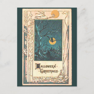Ovanligt halloween-hälsningskort vykort