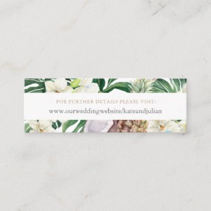 Ovanligt Jungle Foliage Bröllop OSA-webbplatskort Mini Visitkort