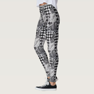 Ovanligt svart, vitt nederländskt kanin Kvinnors Leggings