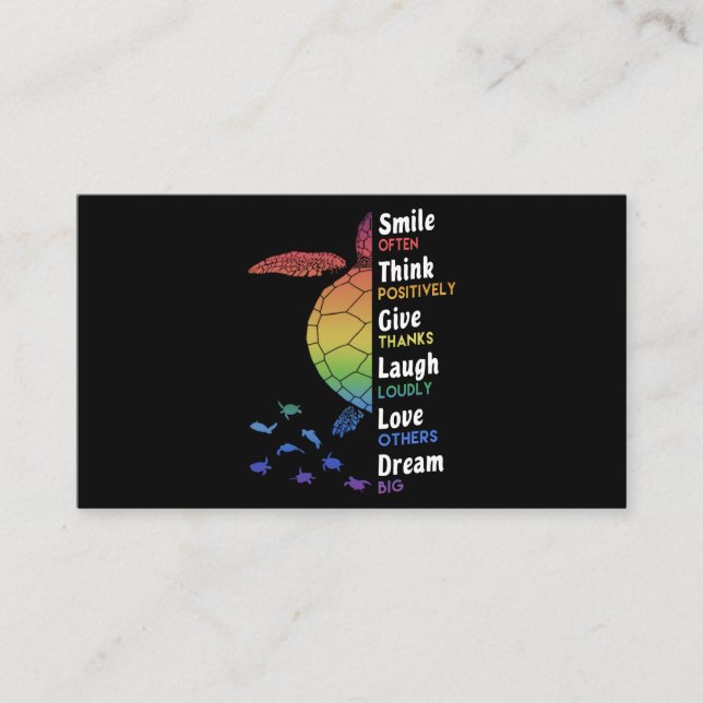 Ovanligt, Tänka positivt, tack till Ge Visitkort (Framsida)