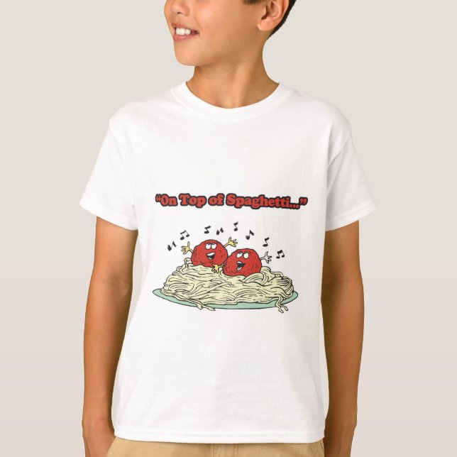 ovanpå spaghetti-köttbullar t shirt (Framsida)