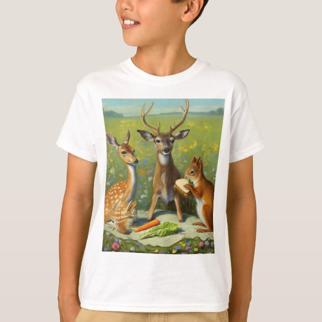 Oväntade Picnic Pals T Shirt (Framsida)