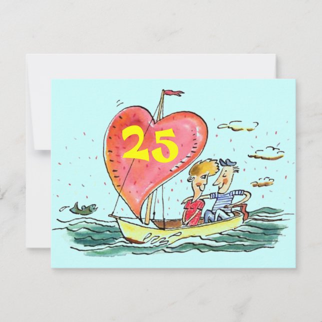 OVÄNTADE TJUGOFEMTE SILVERHÖGTIDSINBJUDNINGAR INBJUDNINGAR (Framsida)