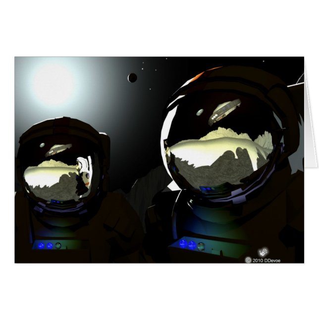 Oväntat UFO för besökare Hälsningskort (Framsidan Horizontal)