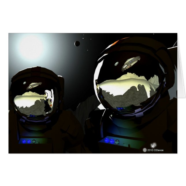 Oväntat UFO för besökare Hälsningskort (Framsidan Horizontal)