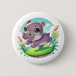 Ovärdig hippopotamus håller på att ta sig ut knapp