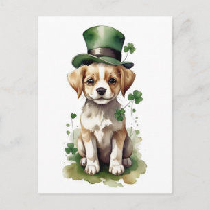 Ovärdig St. Patrick's Day Puppy Vykort