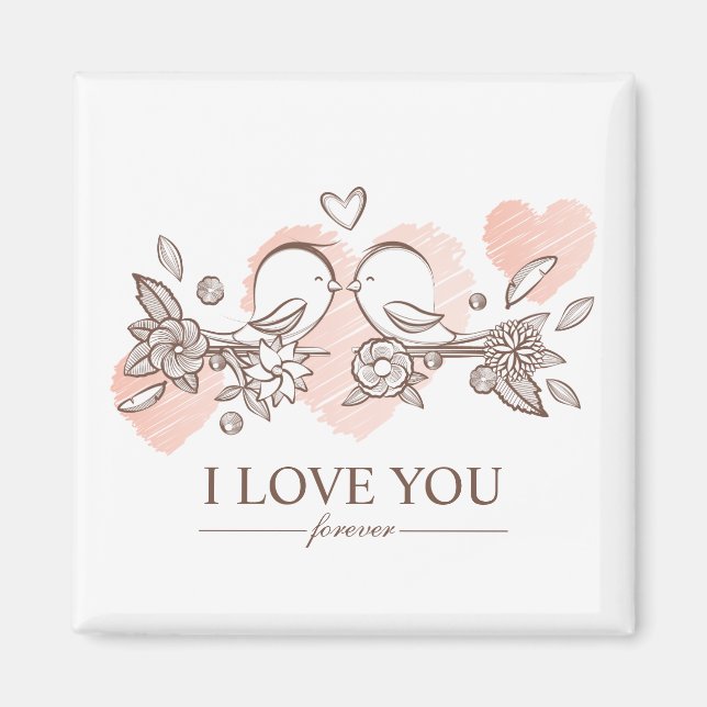 Ovärdiga fåglar i Kärlek Valentine | Magnet (Framsidan)
