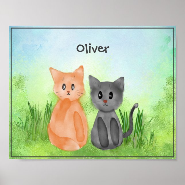 Ovärdiga katter i för barn Garden Poster (Framsidan)
