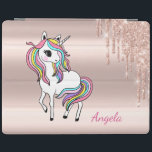 Ovärdiga Unicorn Magic Ro Guld Glitter Drives iPad Skydd<br><div class="desc">Den magiska enmajsen med glitter-droppar mot ro guld. En elegant och en sofistikerad design.</div>