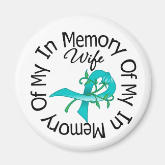 Ovarialcancer i minnet av min fru, blommande band magnet