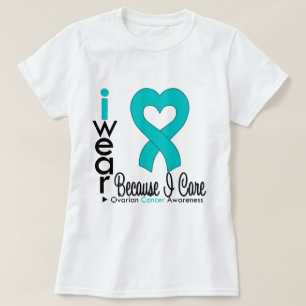Ovarian band för cancerkrickahjärta, därför at t-shirt