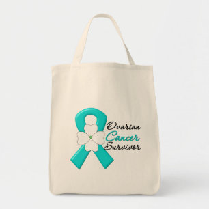 Ovarian band för canceröverlevandeblomma tygkasse