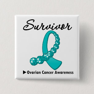 Ovarian band för canceröverlevandeGemstone Knapp