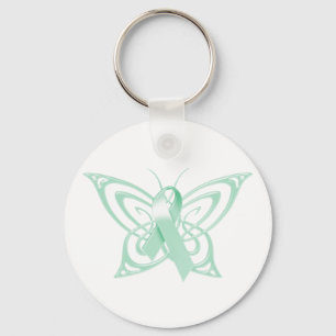 Ovarian Cancer Awareness Butterfly Nyckelring