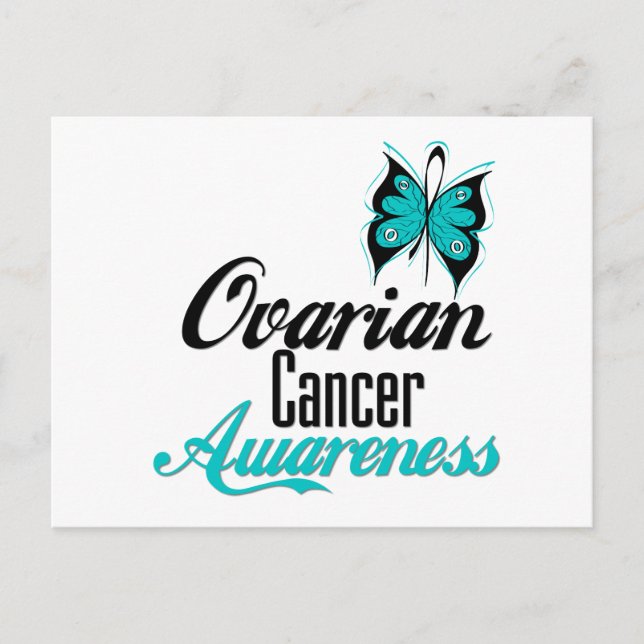 Ovarian Cancer Awareness Butterfly Vykort (Framsida)