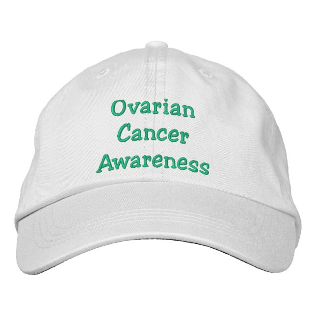 Ovarian Cancer Awareness Hat - Anpassad Broderad Keps (Framsida)