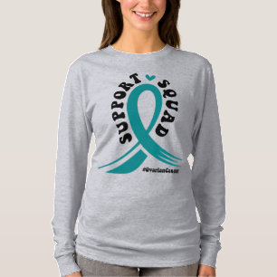 Ovarian Cancer Awareness Month Teal Ribbon T Shirt