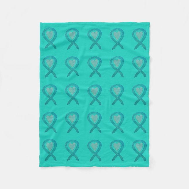 Ovarian Cancer Awareness Ribbon Fleece Blankets (Framsidan)