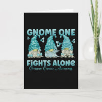 Ovarian Cancer Awareness Teal Ribbon Gnome
