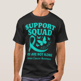 Ovarian Cancer Awarenesseal Ribbon Butterfly Suppo T Shirt