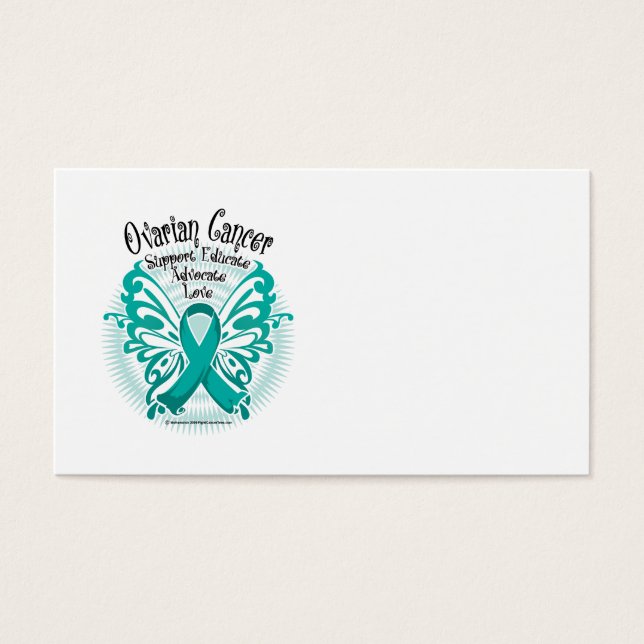 Ovarian Cancer Butterfly 3 Visitkort (Framsidan)