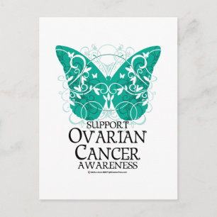 Ovarian Cancer Butterfly Vykort