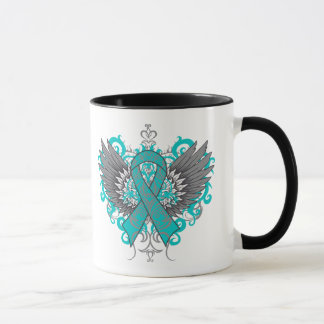 Ovarian Cancer Coola Vingar Mugg