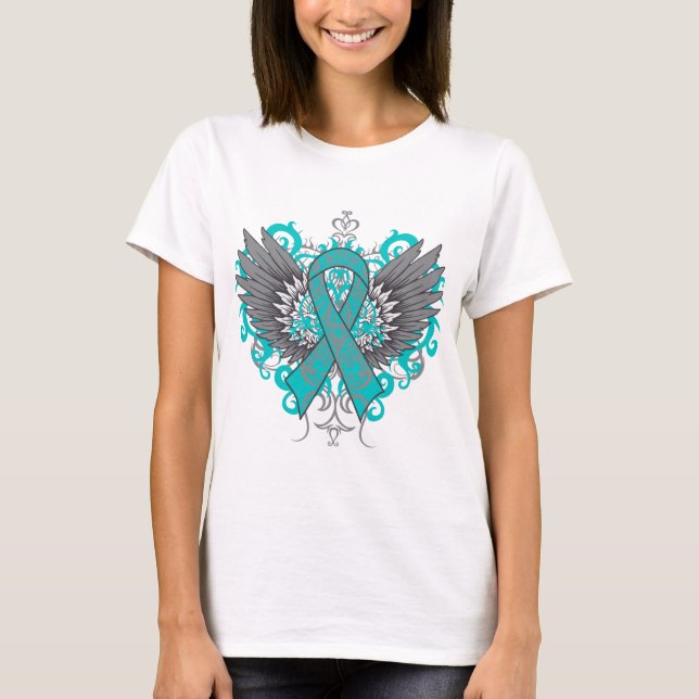 Ovarian Cancer Coola Vingar Tee (Framsida)
