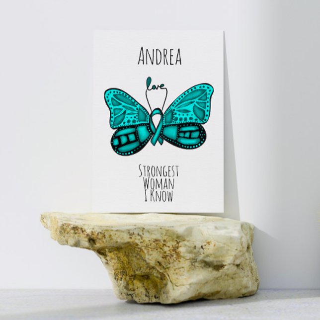 Ovarian Cancer Fighter Support Anpassade Card Kort (Skapare uppladdad)