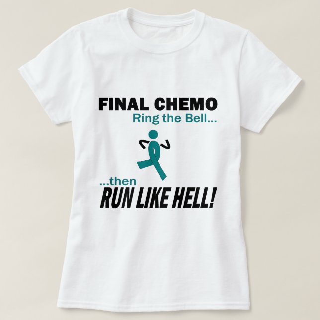 Ovarian cancer för finalChemo springa mycket - Tee (Design framsida)