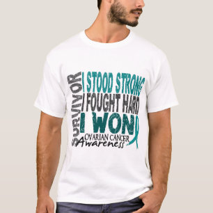 Ovarian cancer för överlevande 4 t shirt