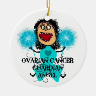 Ovarian Cancer Guardian Angel Julgransprydnad Keramik