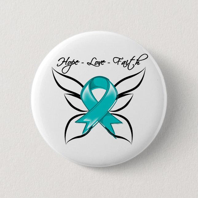 Ovarian Cancer Hope Kärlek Faith Knapp (Framsida)