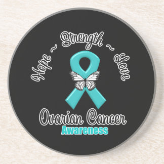 Ovarian Cancer Hope Strength Kärlek Underlägg Sandsten