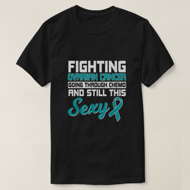 Ovarian Cancer inspirerande kvinnor Mors dag 59 T Shirt (Design framsida)
