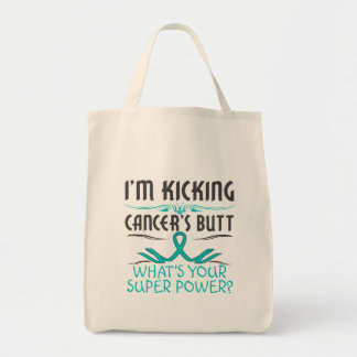 Ovarian Cancer Kicking Cancer Butt Toppen Power Tygkasse