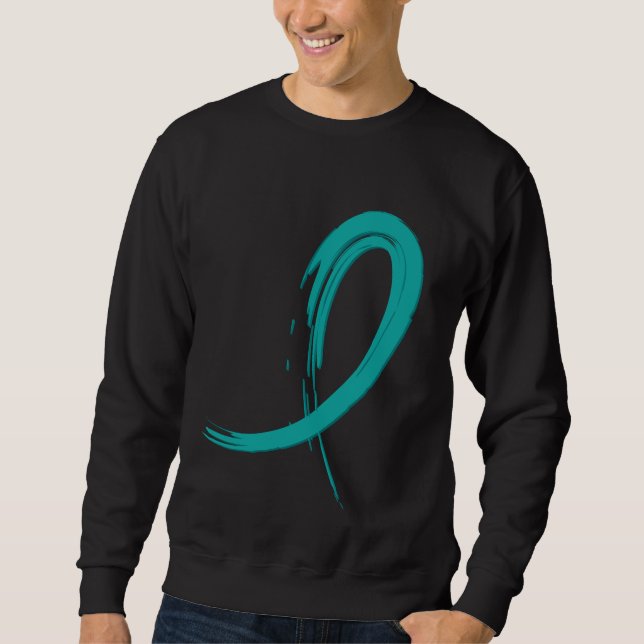 Ovarian cancer krickaband A4 Lång Ärmad Tröja (Framsida)
