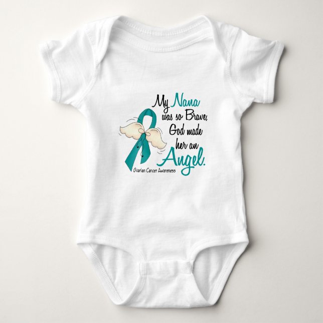 Ovarian cancer Nana för ängel 2 T Shirt (Framsida)