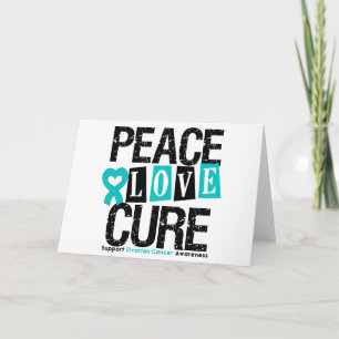 Ovarian Cancer Peace Kärlek Cure Kort