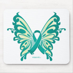 Ovarian Cancer Ribbon Butterfly Musmatta