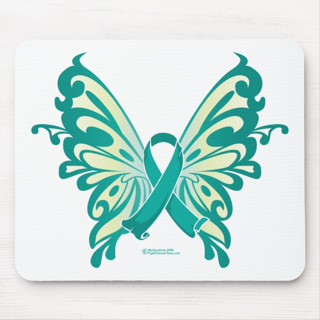 Ovarian Cancer Ribbon Butterfly Musmatta (Framsidan)