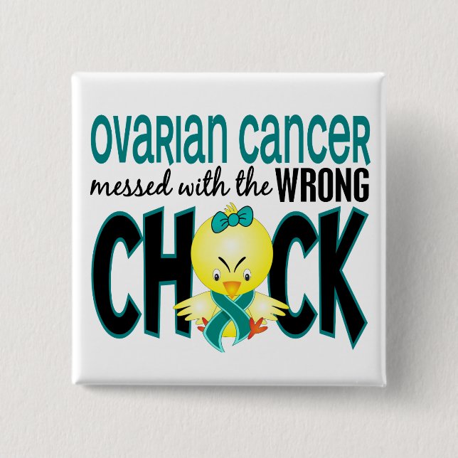 Ovarian cancer röra med den fla chicken knapp (Framsida)