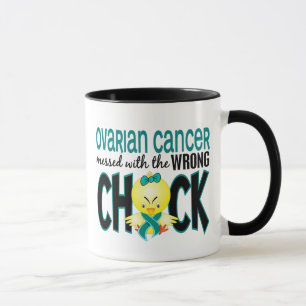 Ovarian cancer röra med den fla chicken mugg