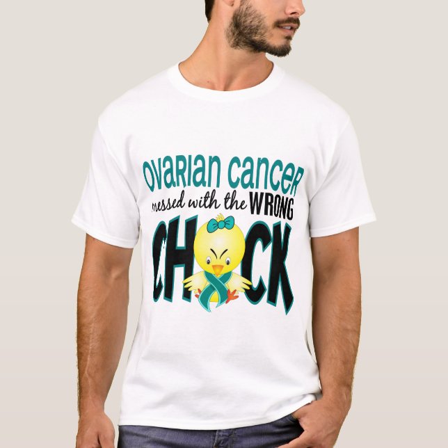 Ovarian cancer röra med den fla chicken t-shirt (Framsida)