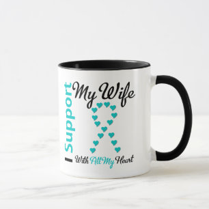 Ovarian cancer stöttar jag min fru med all min mugg
