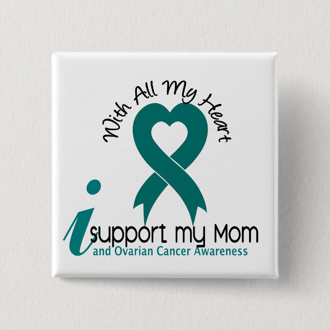 Ovarian cancer stöttar jag min mamma knapp (Framsida)