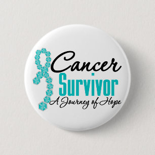 Ovarian Cancer Survivor Awareness Journey Ribbon Knapp
